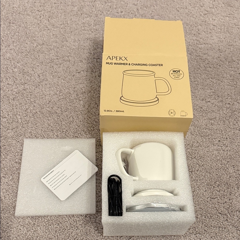 White Mug Warmer & Charging Coaster